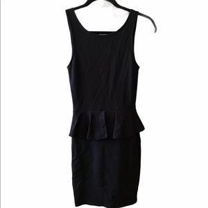 NWOT Zara black peplum dress sz XS